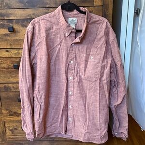 L.L. Bean Slightly Fitted Shirt in light red